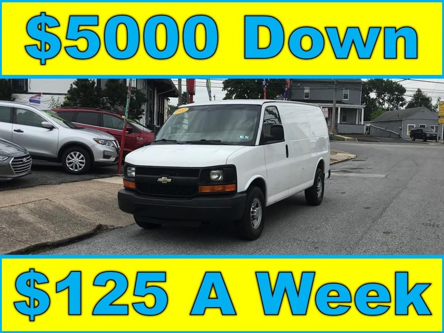 2012 White /Gray Chevrolet Express 2500 (1GCWGFCA3C1) with an 4.8 V8 engine, Automatic transmission, located at 577 Chester Pike, Prospect Park, PA, 19076, (610) 237-1015, 39.886154, -75.302338 - Photo#0